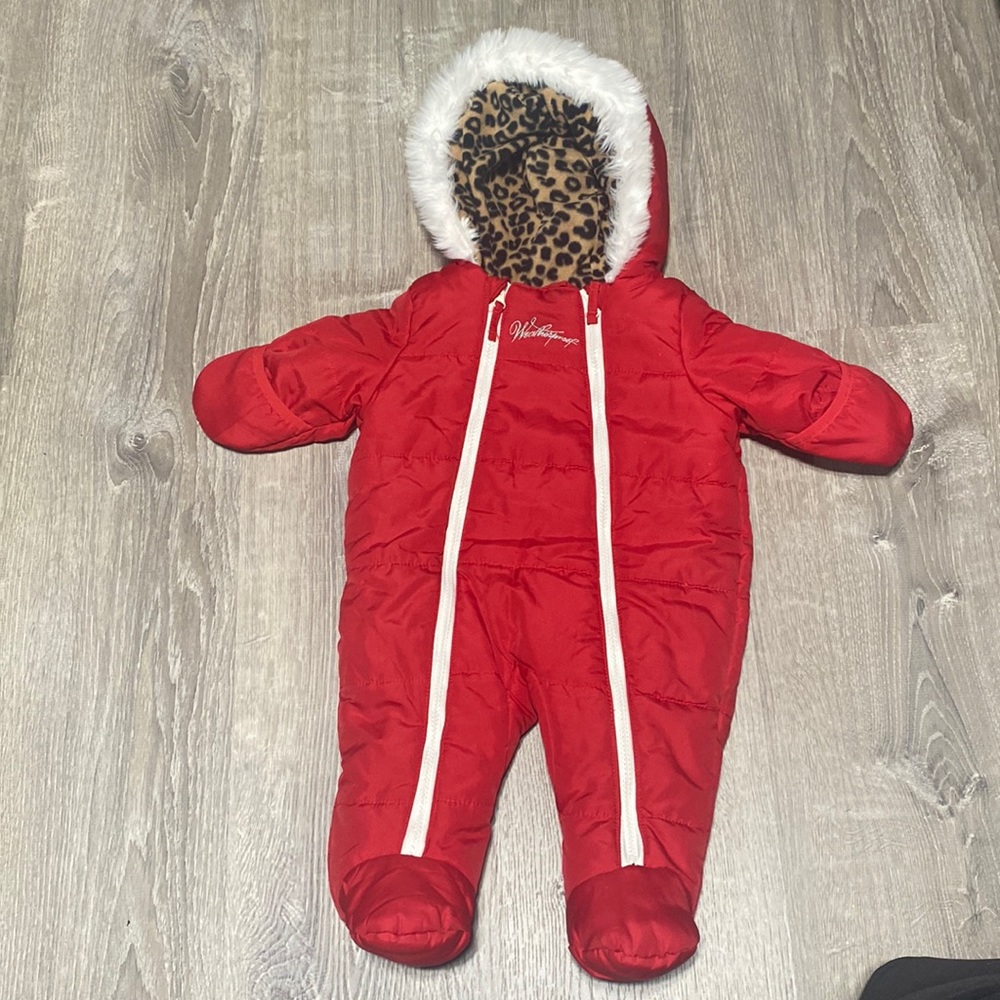 Weatherproof infant snow suit 6-9 month
